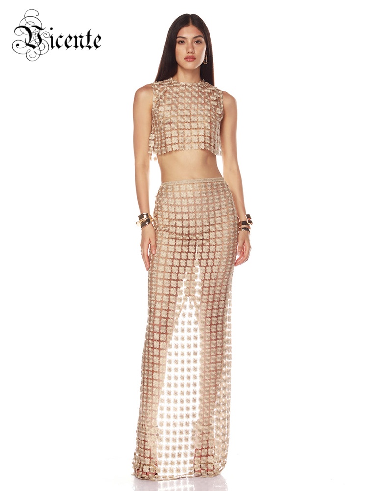 Shift Dress Sleeveless - VC Elegante conjunto de top corto