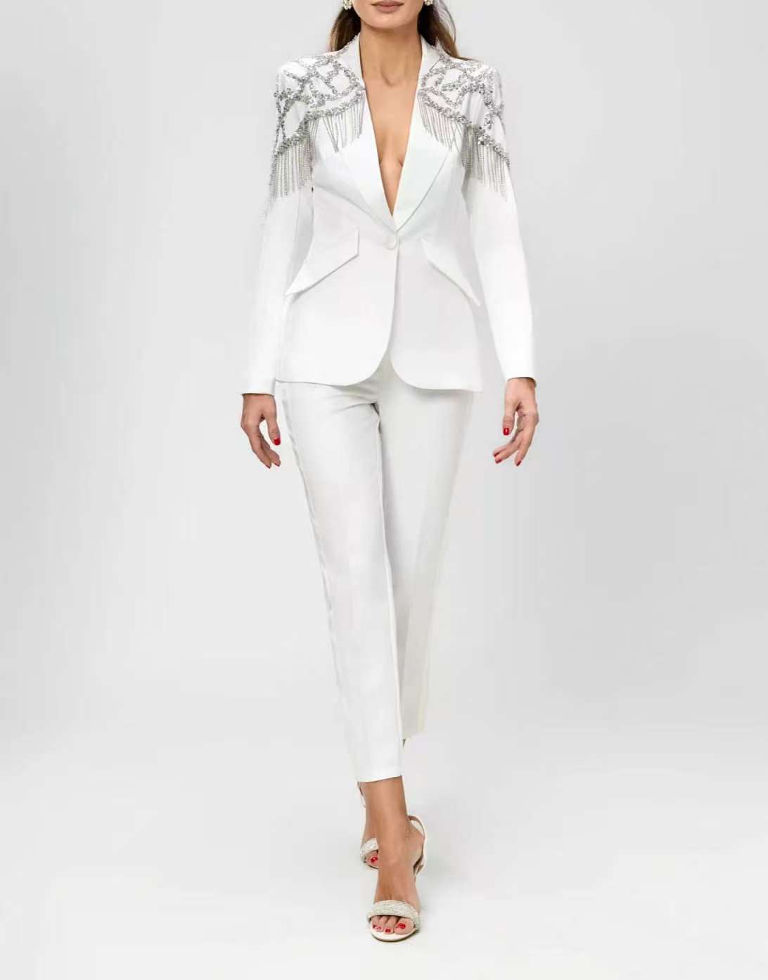 Women'S Formal Wear Tuxedo - Conjunto de traje de mujer con