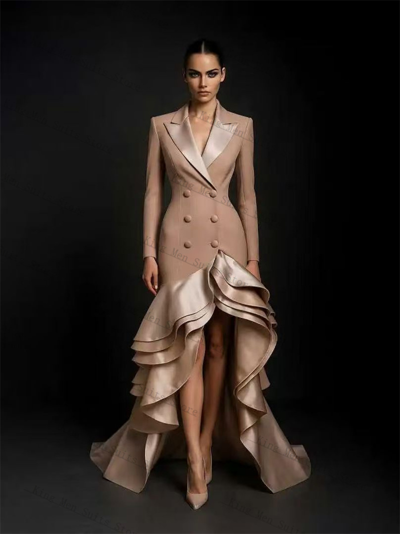 Women'S Formal Wear Tuxedo - Trajes color champán para mujer, chaqueta