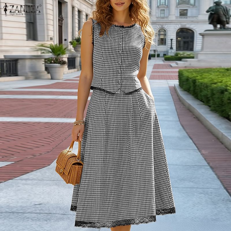 Shift Dress Sleeveless - Conjuntos elegantes de 2 piezas para