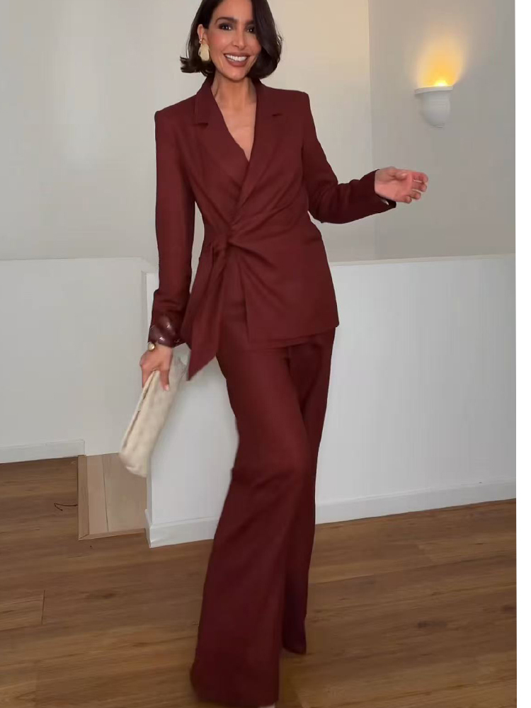 Women Formal Wear Pants - Traje de Blazer y Pantalón para