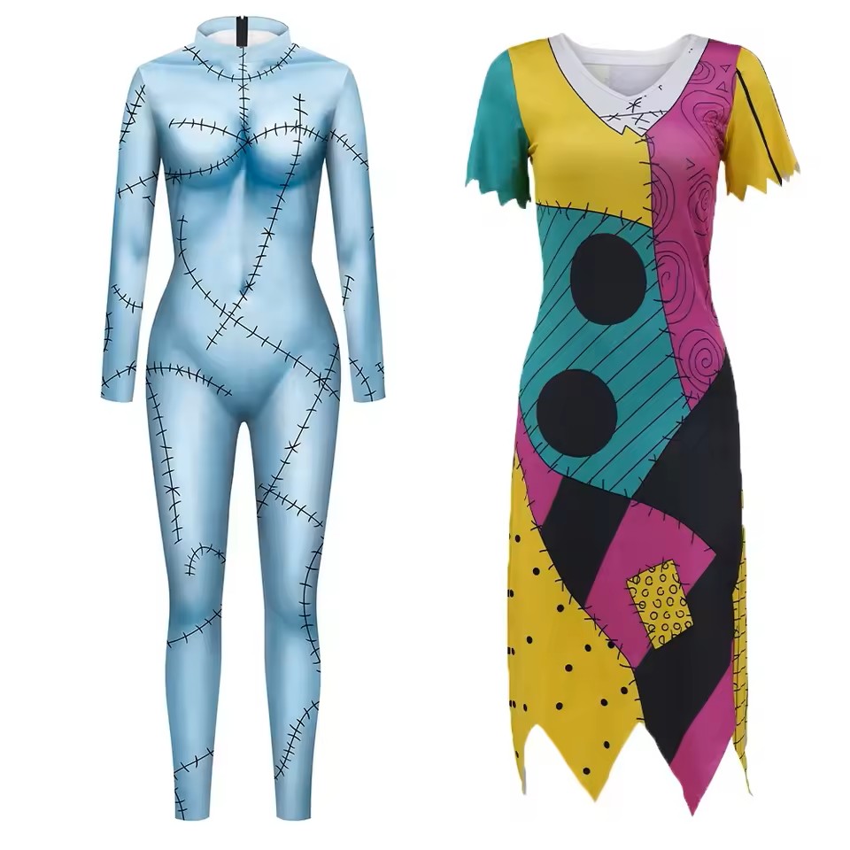 Shift Dress Sleeveless - Disfraz de Halloween de la Sally