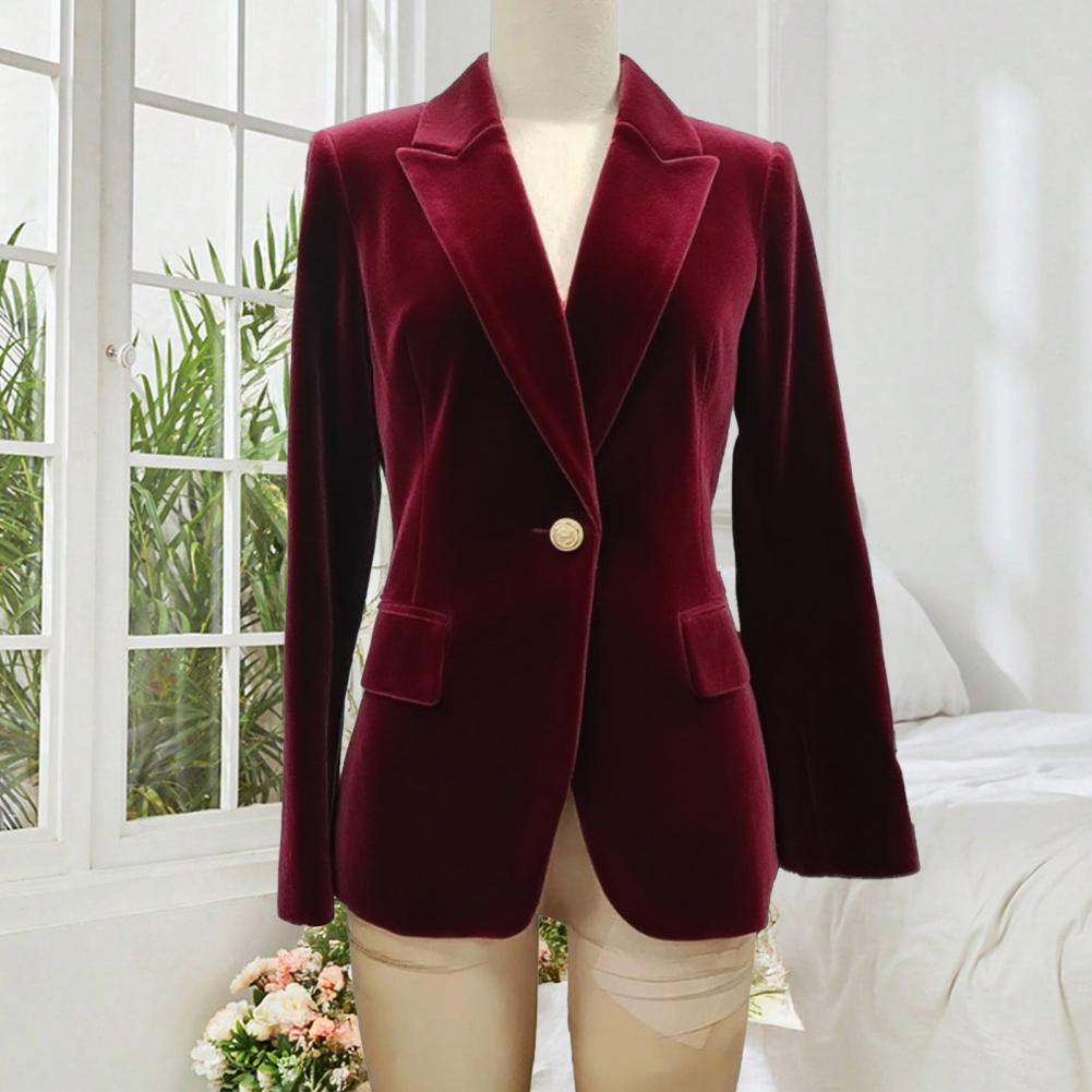 Women'S Formal Wear Tuxedo - Blazer de terciopelo de talla grande