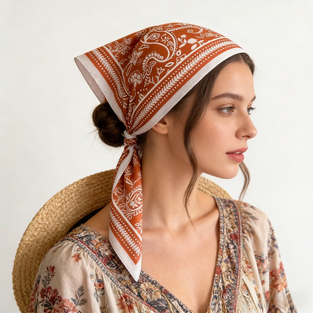 Scarf Silk Neck - Pañuelo de seda con estampado de