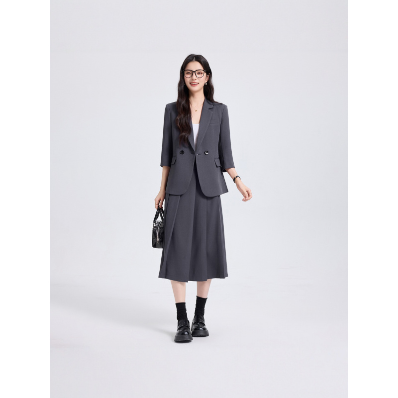 Women Formal Wear Pants - Conjunto de Traje Azul Marino para