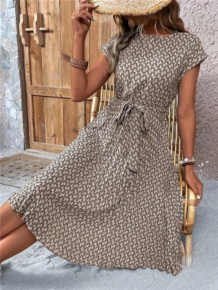 Women Formal Wear Zara - Msfilia-vestido largo plisado con estampado de