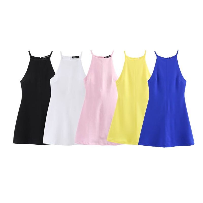 Vestido halter entrelazado ETJ - Women Formal Wear Zara reseña y precio