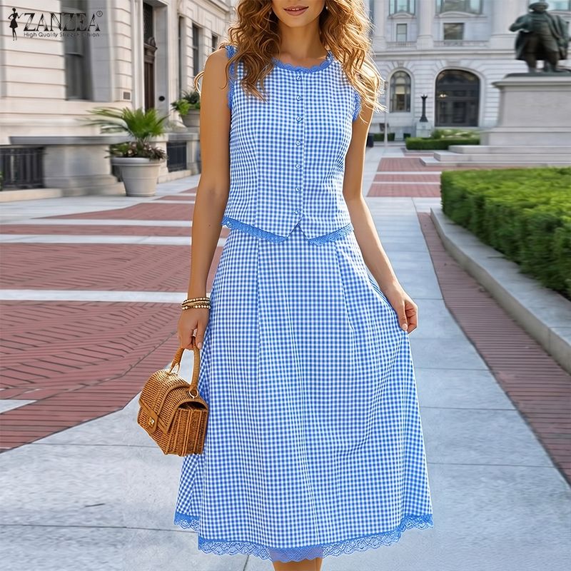 Conjuntos elegantes de 2 pieza - Shift Dress Sleeveless reseña y precio