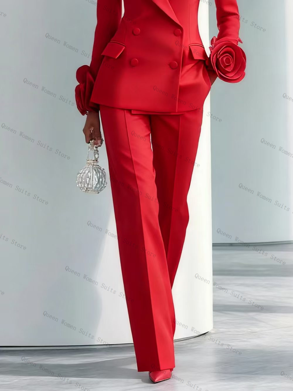 Conjunto de traje rojo de lujo - Women'S Formal Wear Tuxedo reseña y precio
