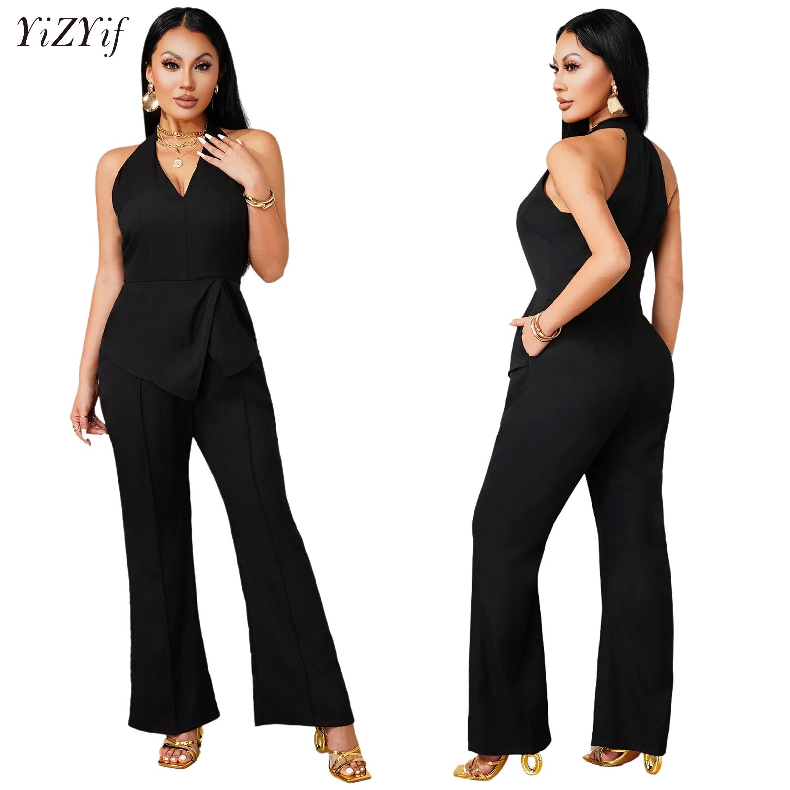 Mono sin mangas con cuello en  - Women Formal Wear Pants reseña y precio