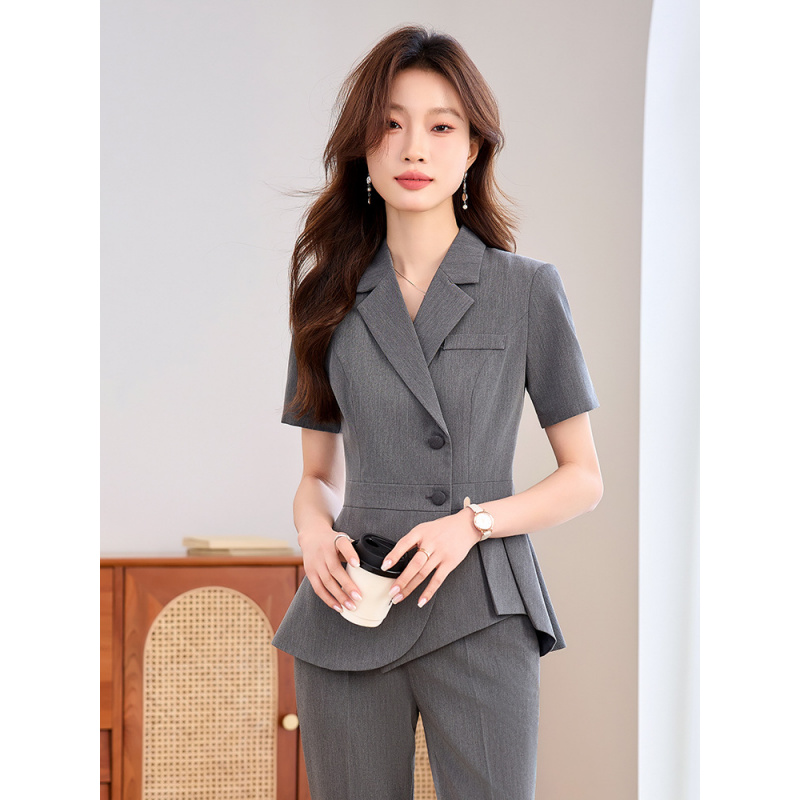 Traje profesional delgado azul - Women Formal Wear Pants reseña y precio